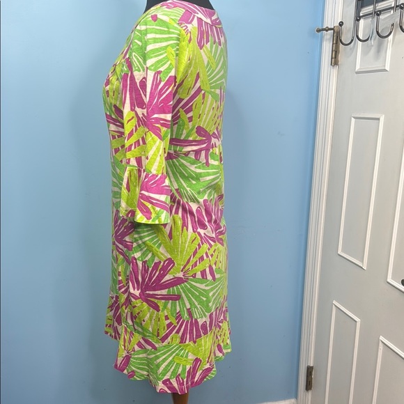 Vibrant Pink and Green Women's Dress - Picture 2 of 7